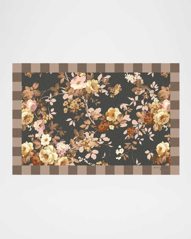 Cafe Floral Floor Mat, 2' x 3'